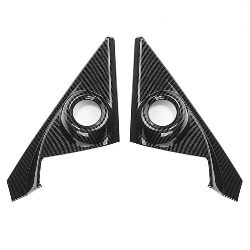 Auto Innendekoration 2PCS Für Civic 2016 2017 2018 2019 10Th Gen Auto Zubehör ABS Carbon Fiber Innen Vorne Tür Lautsprecher Fenster EINE Säule Abdeckung Trim Auto Zubehör Innenraum von HONGYISM