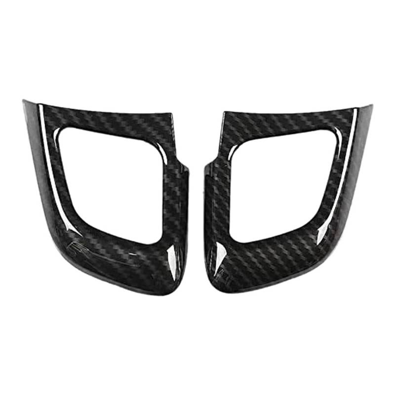 Auto Innendekoration 2Pcs Für Range Für Rover Für Evoque 2012 2013 2014 2015 2016 2017 Auto Zubehör Carbon Faser Auto Lenkrad-Steuerung Rahmen Trim Auto Zubehör Innenraum von HONGYISM