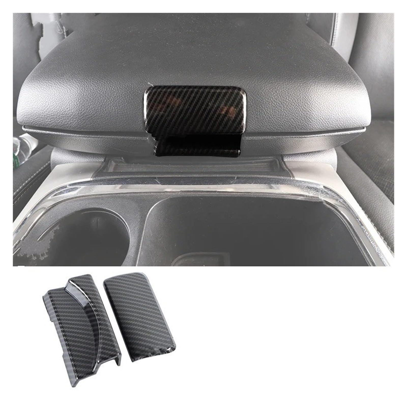 Auto Innendekoration ABS Carbon Fiber Innen Dekoration Abdeckung Trim Zubehör Für Dodge Für Ram 1500 2010 2011 2012 2013 2014 2015 2016 2017 Auto Zubehör Innenraum(Armrest switch trim) von HONGYISM