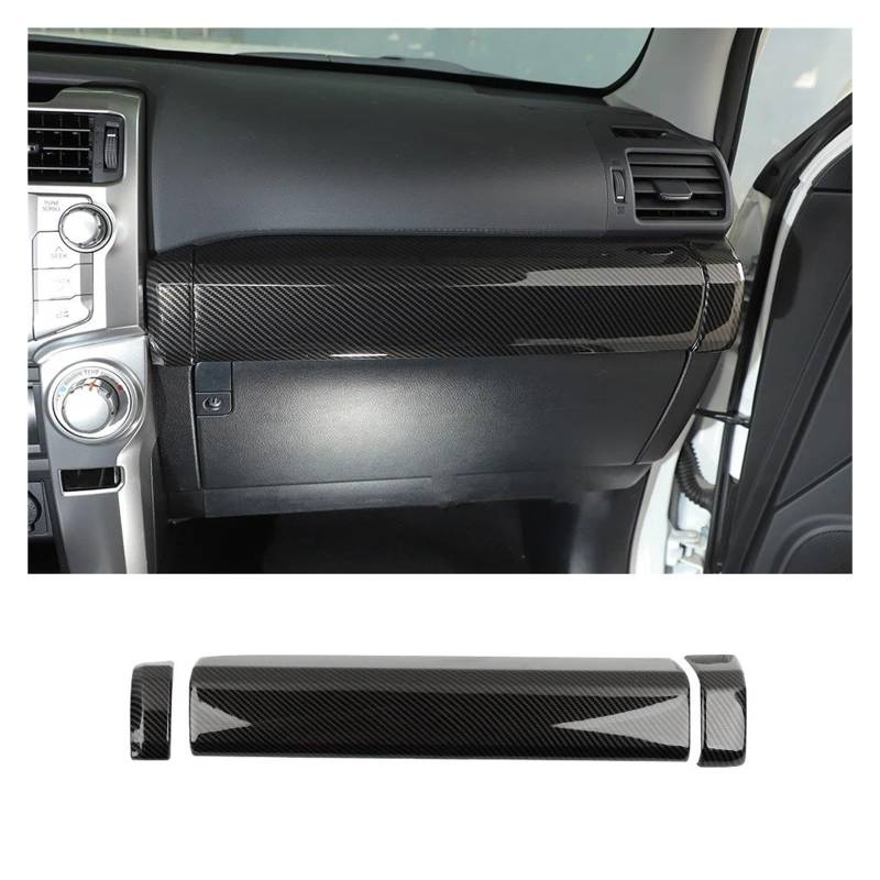 Auto Innendekoration Auto Co-pilot Griff Armlehne Dekoration Abdeckung Trim Für 4Runner 2010 + Dashboard Panel Passagier Sitz Innen Zubehör Auto Zubehör Innenraum(Carbon Fiber 3 pcs) von HONGYISM