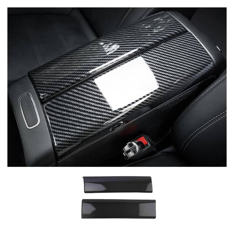 Auto Innendekoration Car Accessories Front Door Panel Trim Cover Decoration Frame for Benz A Class W177 V177 A180 A200 A220 A250 2019 2020 2021+ Auto Zubehör Innenraum(Armrest Box) von HONGYISM