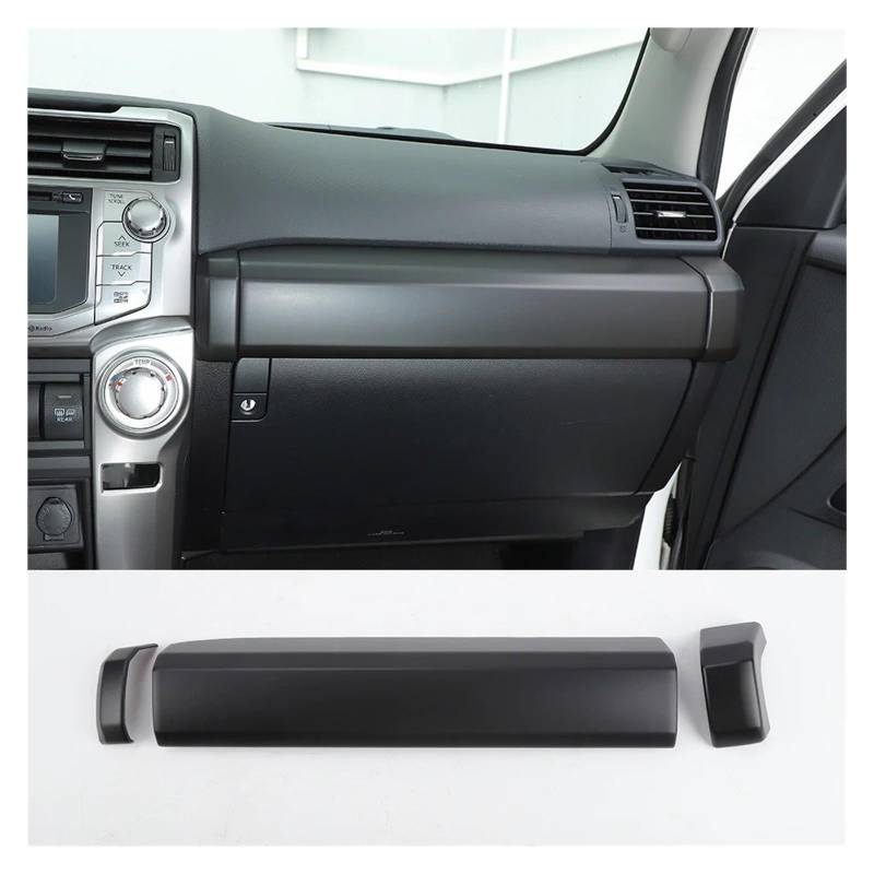 Auto Innendekoration Für 4Runner 2010 + Dashboard Panel Passagier Sitz Innen Zubehör Auto Co-pilot Griff Armlehne Dekoration Abdeckung Trim Auto Zubehör Innenraum(Matte Black 3 pcs) von HONGYISM