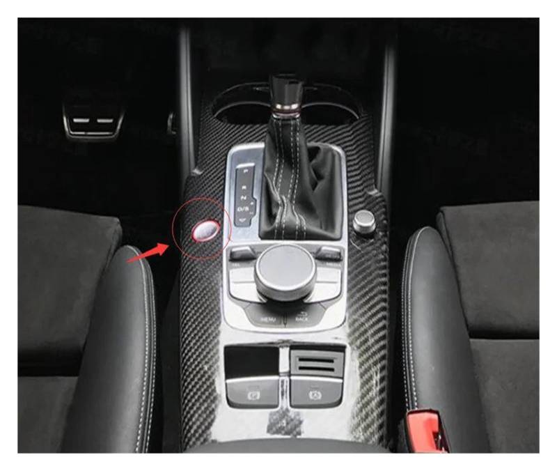 Auto Innendekoration Für A3 S3 RS3 2014 2015 2016 2017 2018 RHD Und LHD Real Carbon Fiber Auto Innenleisten Konsole Gangschaltung Panel Und Seite Streifen Abdeckung Trim Auto Zubehör Innenraum(C Gloss von HONGYISM