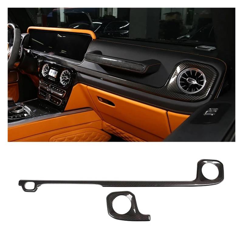 Auto Innendekoration Für Benz Für G-Klasse W464 2019 2020 2021 2022 ABS Carbon Faser Innen Kit Dashboard Konsole Getriebe Shift Panel Abdeckung Trim Aufkleber Auto Zubehör Innenraum(X) von HONGYISM