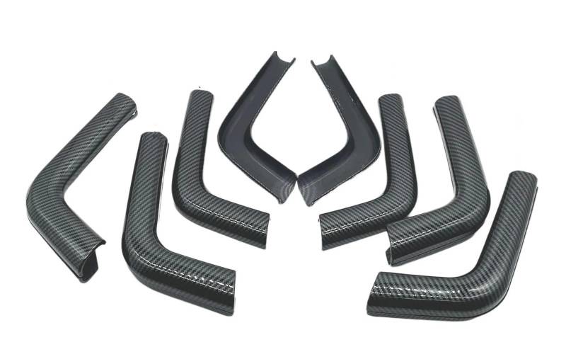 Auto Innendekoration Für Cayenne 2010 11 12 13 14 15 16 2017 Innere Tür Pull Griff Bögen LHD RHD Auto Carbon Faser Innen Armlehne Schutzhülle Panel Auto Zubehör Innenraum(One Full Set 12PCS) von HONGYISM