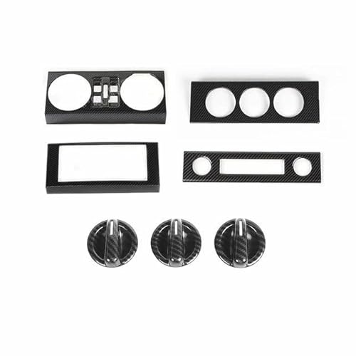 Auto Innendekoration Für Jeep Für Wrangler JK 2007 2008 2009 2010 Auto Korn Innen Dekoration Abdeckung Trim Aufkleber Zubehör ABS Carbon Faser Auto Zubehör Innenraum(7 pcs) von HONGYISM