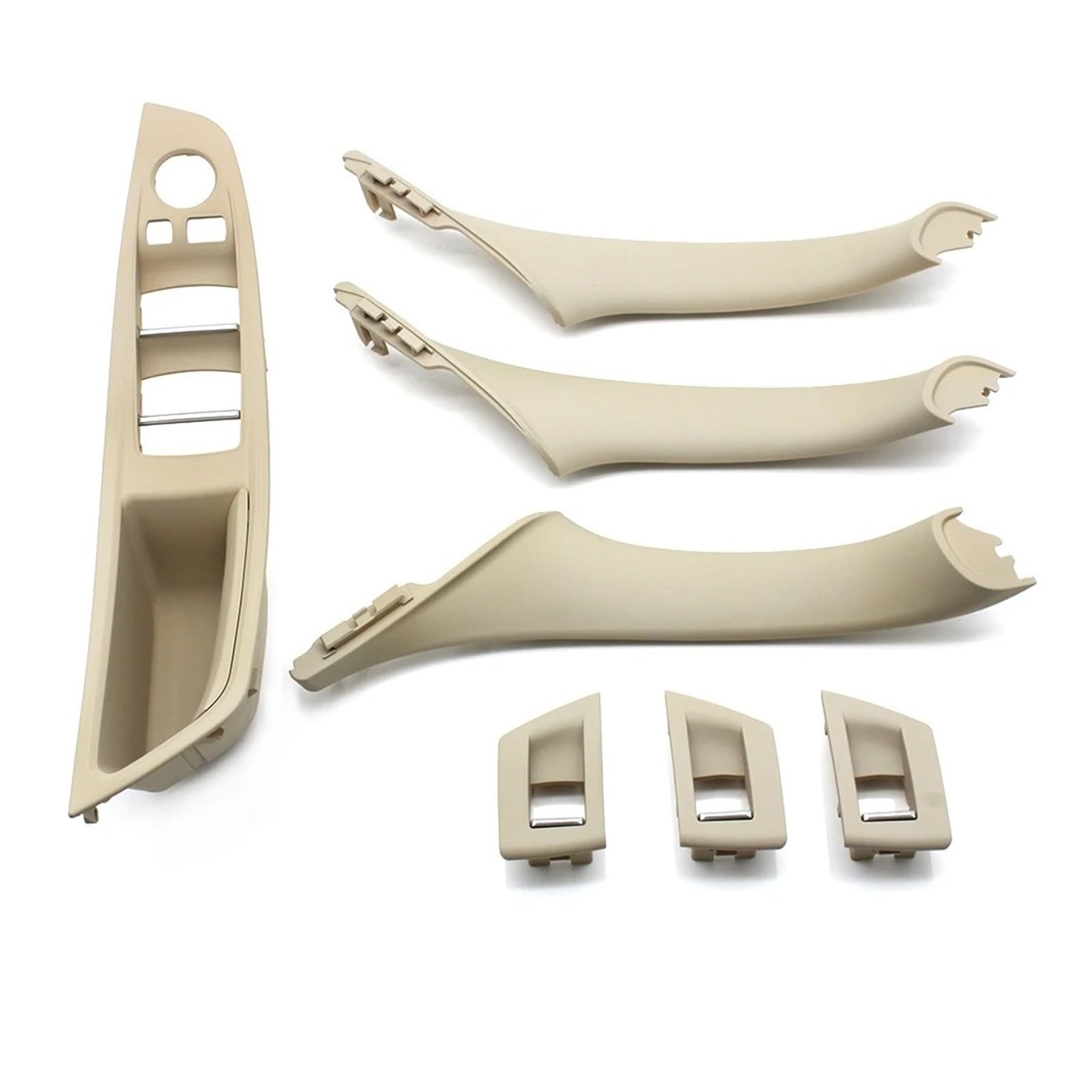 Auto Innendekoration LHD RHD Für 5er F10 F11 523i 525i 528i 530i 10–17 Beige Schwarz Braun Oyster Auto-Innentür-Armlehne Innen Zuggriff-Set Auto Zubehör Innenraum(LHD Oyster) von HONGYISM