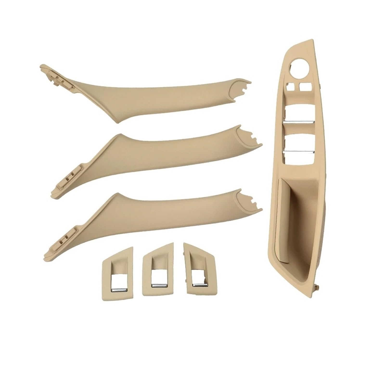 Auto Innendekoration LHD RHD Für 5er F10 F11 523i 525i 528i 530i 10–17 Beige Schwarz Braun Oyster Auto-Innentür-Armlehne Innen Zuggriff-Set Auto Zubehör Innenraum(RHD Beige) von HONGYISM