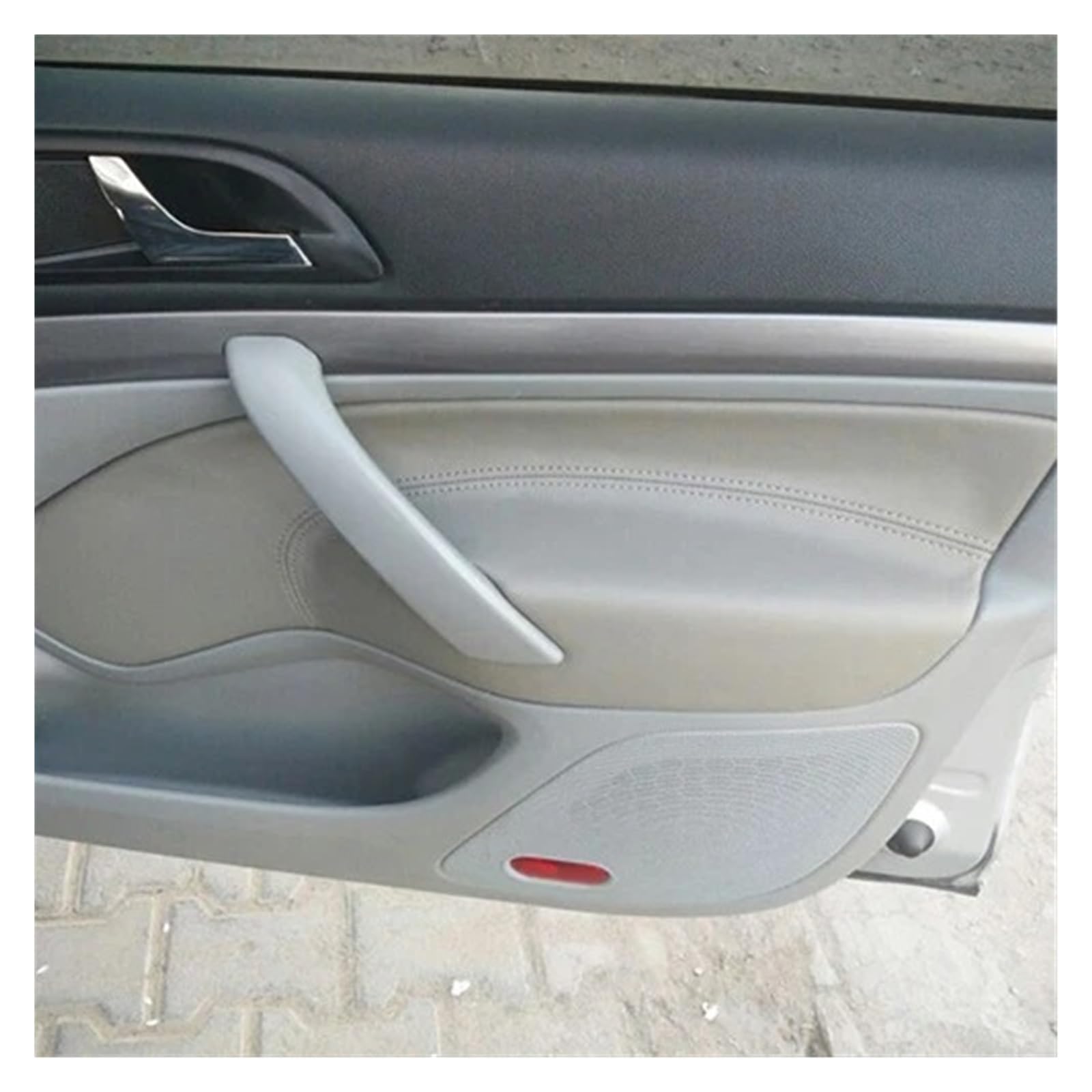 Auto Innendekoration RHD Für Skoda Für Octavia 2007 2008 2009 2010 2011 2012 2013 2014 Mikrofaser Leder Auto Türgriff Armlehne Panel Abdeckung Trim Auto Zubehör Innenraum(Grey,Front Pair) von HONGYISM