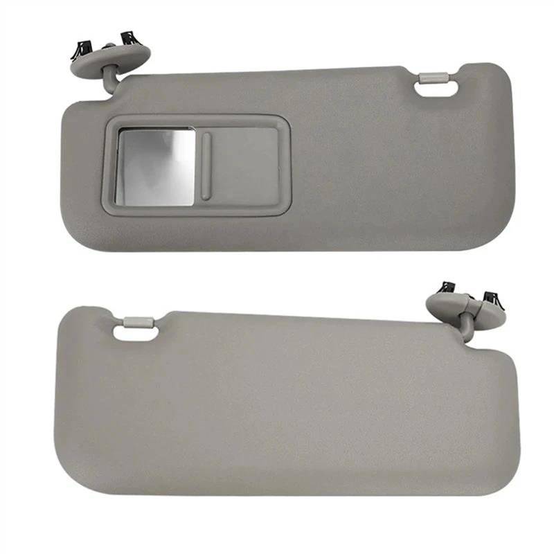 Auto Sonnenblende Sonnenschutz Für Toyota Für Auris Für Corolla 2010 2011 2012 2013 Autoinnenraum Sonnenblende Mit Spiegel Links Rechts Seite Fahrer Beifahrerseite(Grey 1 Set) von HONGYISM