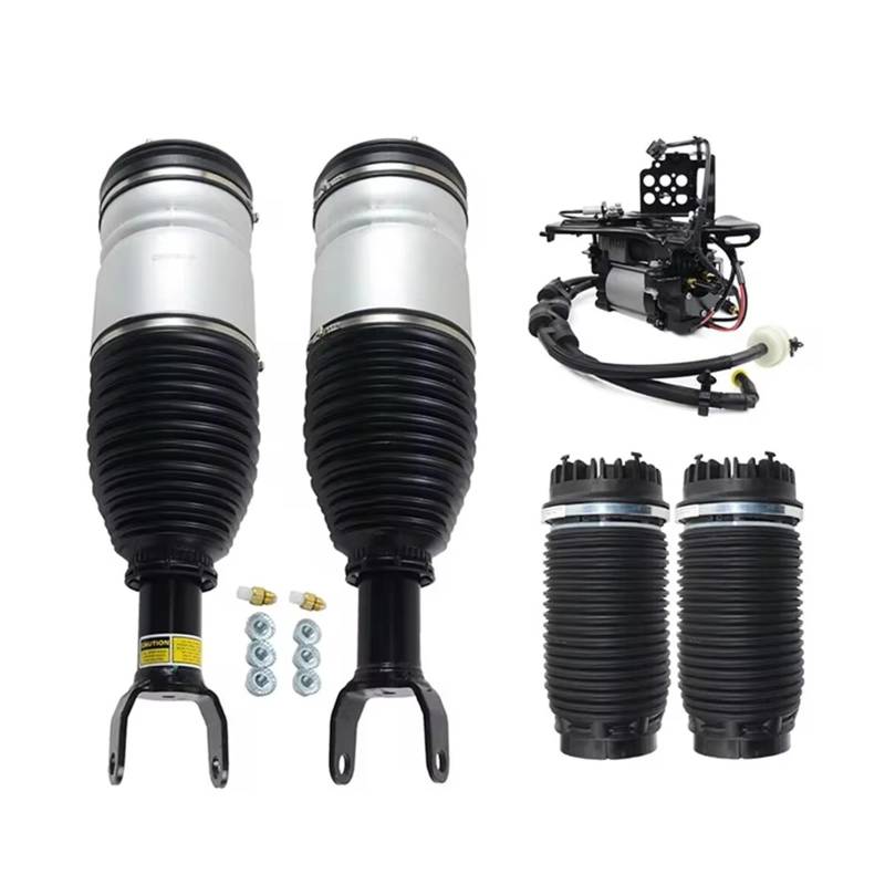 Auto Stoßdämpfer 5 Stücke Vorne Luftfederung Stoßdämpfer Strut + Hinten Air Spring Bag + Luft Kompressor Pumpe Für Dodge Für Ram 1500 2013-19 04877146AH von HONGYISM