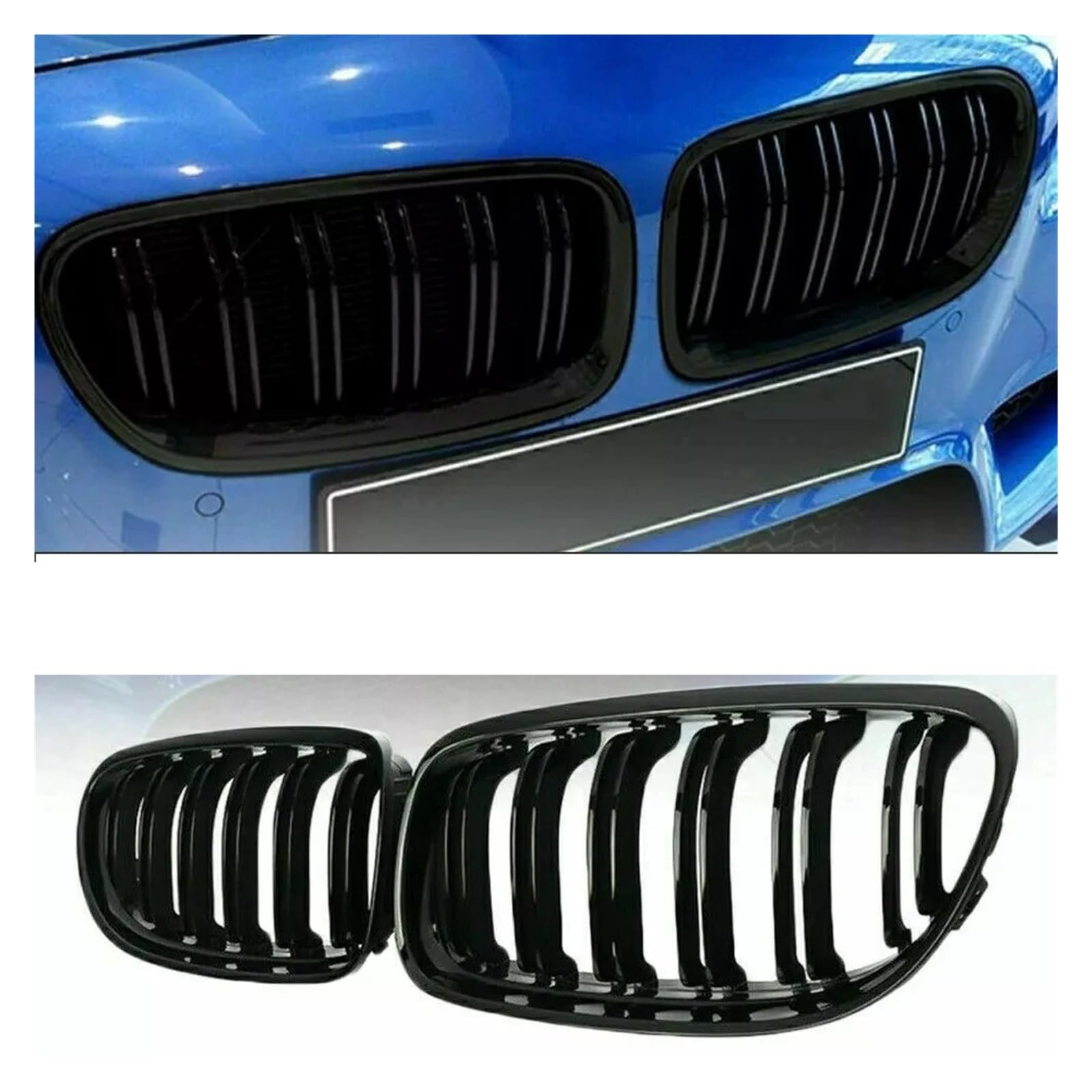 Front Kühlergrille 1 Paar Auto Vorderen Stoßfänger Niere Racing Grille Für E90 E91 3-Serie Für LCi 320i 325i 330i 2009 10 11 12 2013 Doppel Lamellen Sport Grille Auto Kühlergrill von HONGYISM