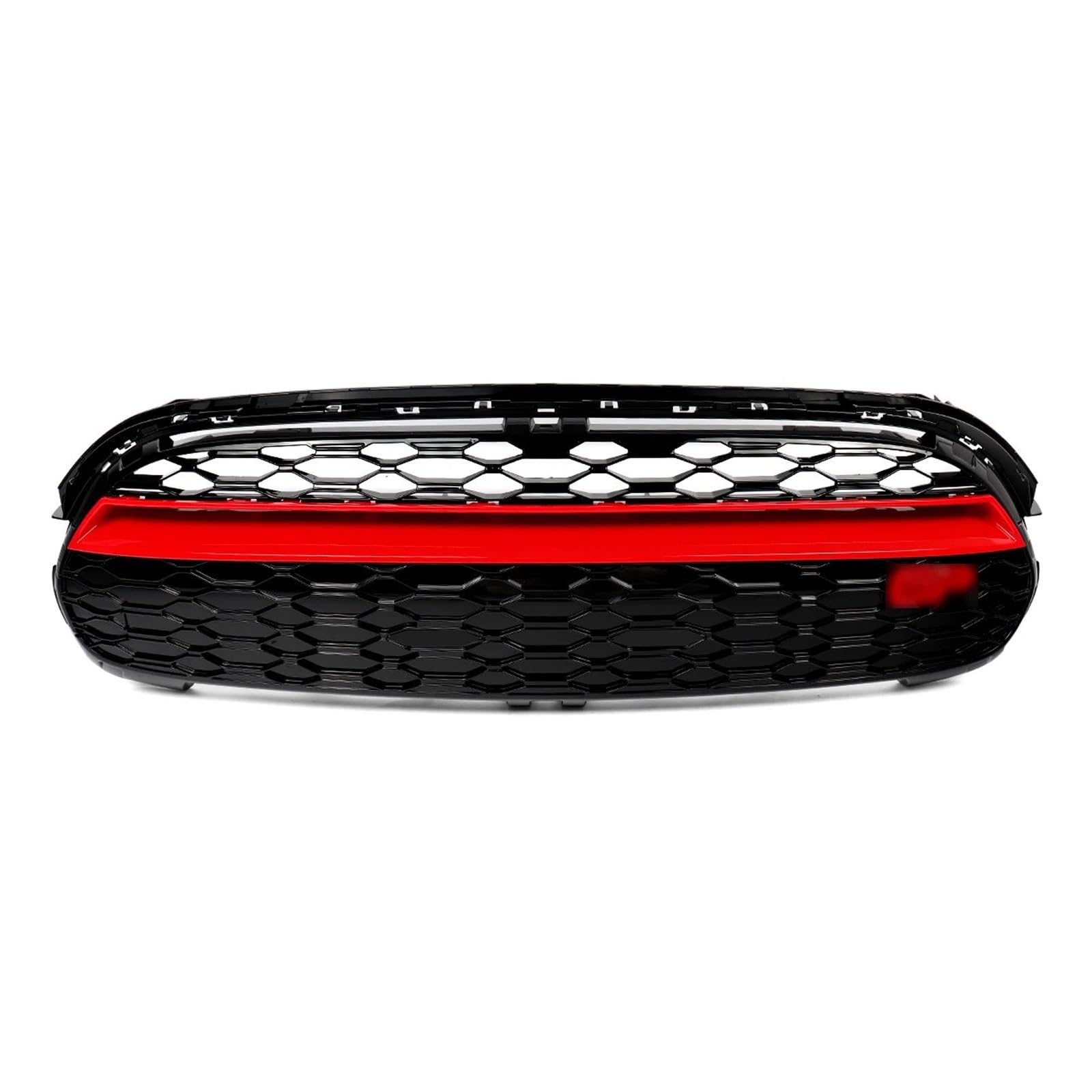 Front Kühlergrille 1 Stück Für Mini Für Cooper F55 F56 F57 2014 2015 2016 2017 2018 2019 2021 Für GP-Stil, Glänzend Schwarz + Roter Ziergrill Auto Kühlergrill von HONGYISM