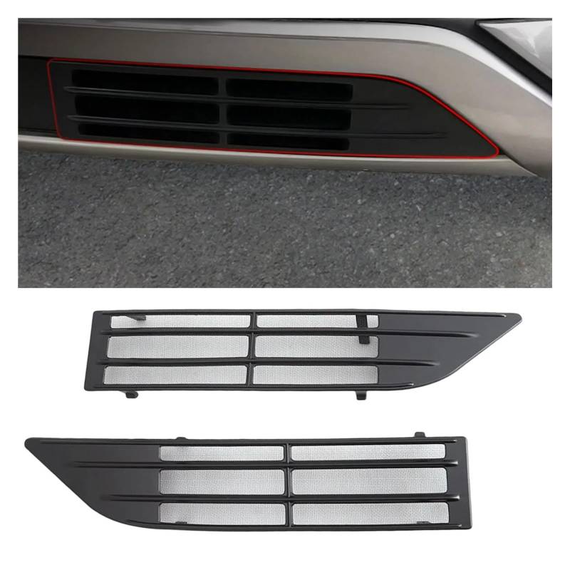 Front Kühlergrille 2X Für BYD Für Atto 3 Für Yuan Für Plus Wasser Für Tank Mittelnetz Schutzhülle Frontgrill Netznetzabdeckung Ersatzteile Ersatz Langlebig Auto Kühlergrill von HONGYISM