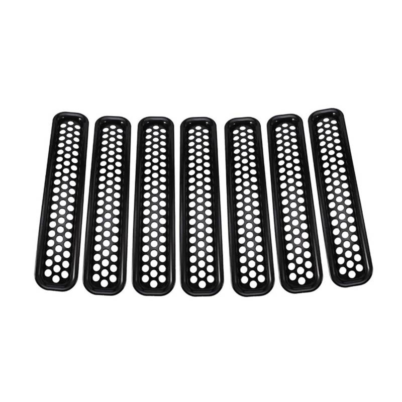 Front Kühlergrille 7PCS Für Jeep Für Wrangler Für TJ 1997 1998 1999 00 01 02 03 04 05 2006 Frontgrillblenden Frontgrill Hohlschutzabdeckungs-Kits Auto Kühlergrill von HONGYISM