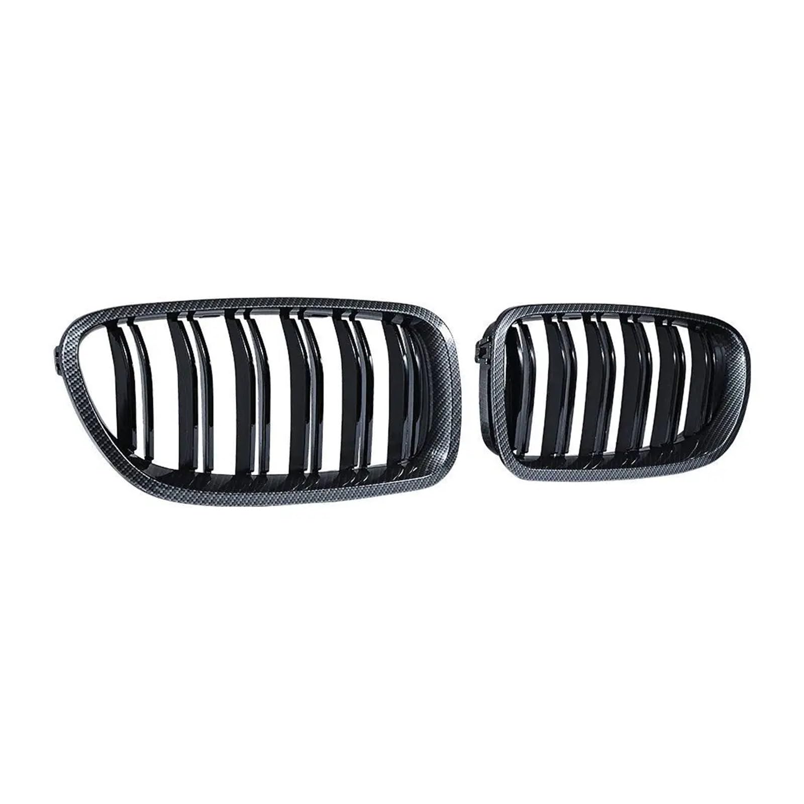 Front Kühlergrille Auto Glänzend Schwarz Nierengrill Dual Lamellen Racing Grill Ersatzteil Für 5er F10 F11 F18 520d 530d 540i 2010 11 12 13 14 15 16 2017 Auto Kühlergrill(Carbon Look) von HONGYISM