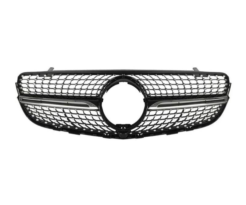 Front Kühlergrille Chrom-Racing-Kühlergrill Im Diamant-Stil Für Benz Für GLC X253 2015–2019 GLC250 GLC300 GLC350e Für Frontstoßstangengitter Im Für GTR-Stil Auto Kühlergrill(Diamond-Black W360) von HONGYISM