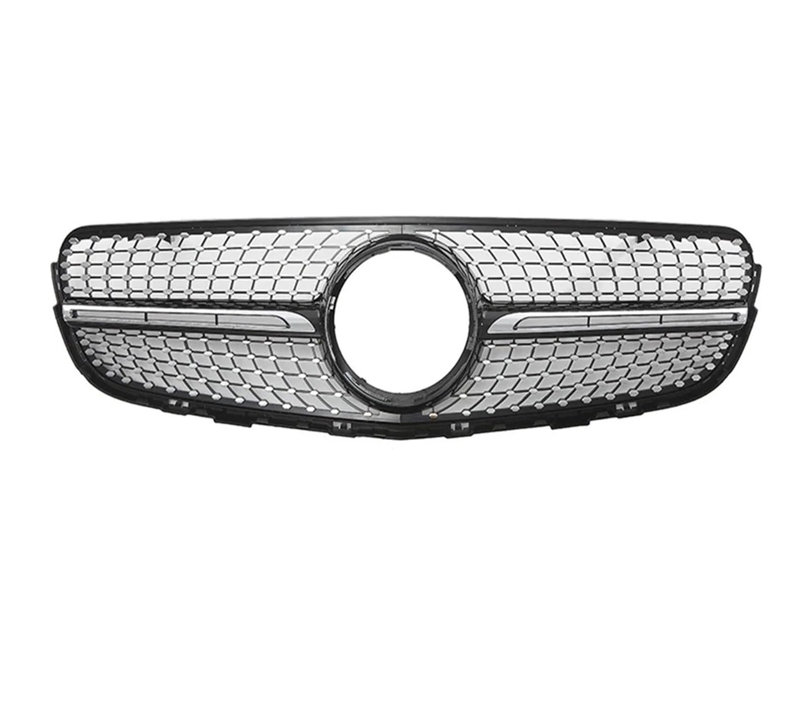 Front Kühlergrille Chrom-Racing-Kühlergrill Im Diamant-Stil Für Benz Für GLC X253 2015–2019 GLC250 GLC300 GLC350e Für Frontstoßstangengitter Im Für GTR-Stil Auto Kühlergrill(Diamond-Chrome Black) von HONGYISM