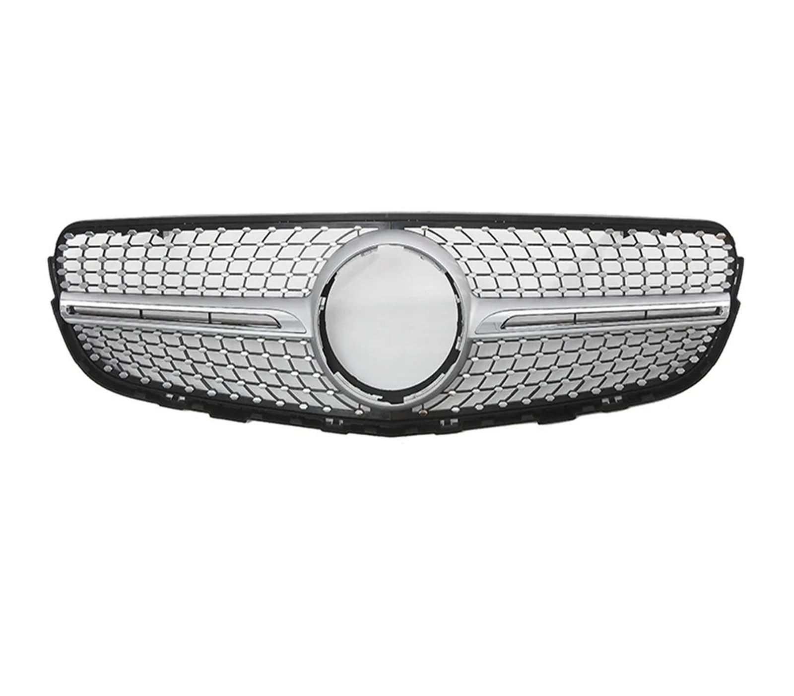 Front Kühlergrille Chrom-Racing-Kühlergrill Im Diamant-Stil Für Benz Für GLC X253 2015–2019 GLC250 GLC300 GLC350e Für Frontstoßstangengitter Im Für GTR-Stil Auto Kühlergrill(Diamond-Silver) von HONGYISM