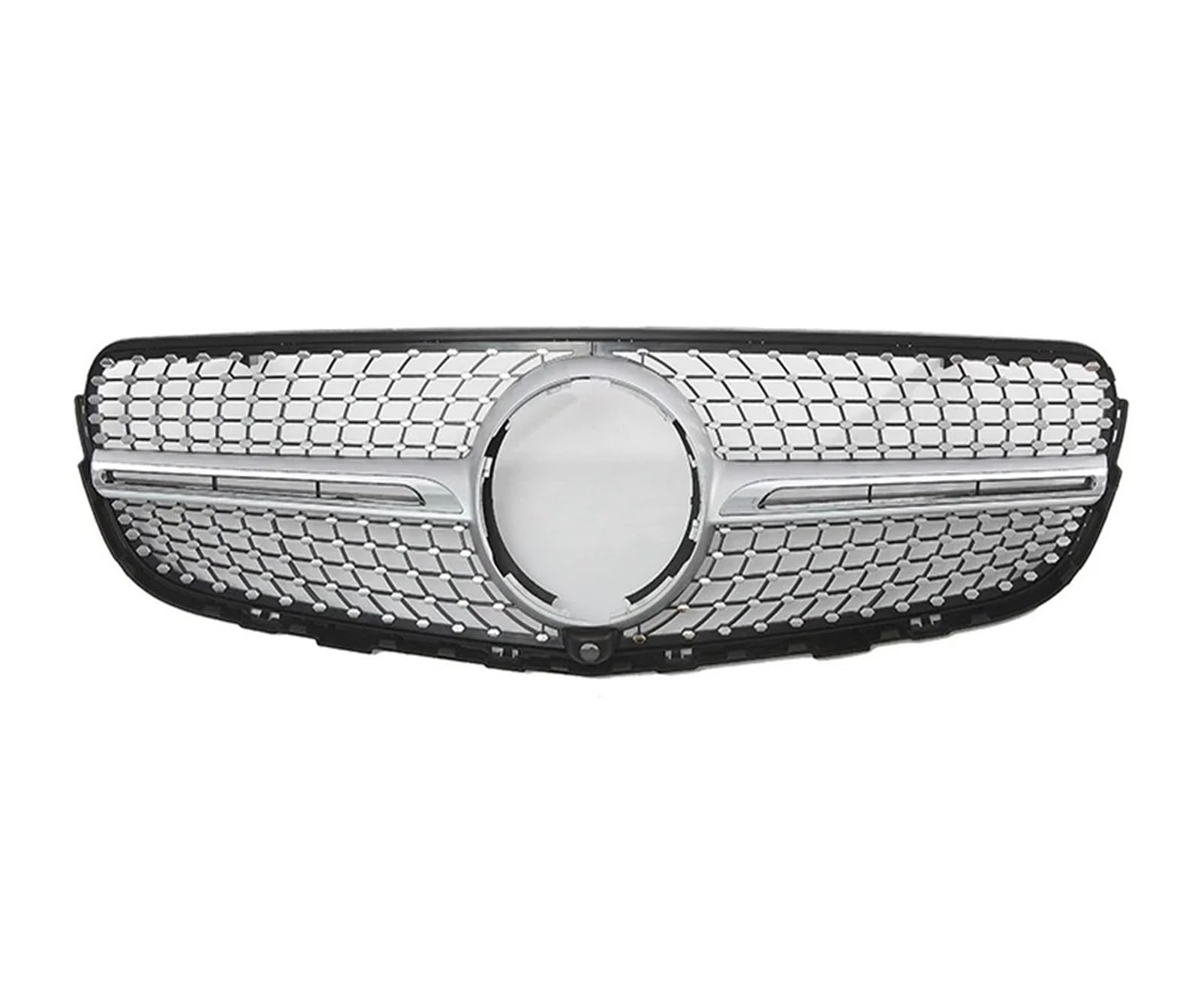 Front Kühlergrille Chrom-Racing-Kühlergrill Im Diamant-Stil Für Benz Für GLC X253 2015–2019 GLC250 GLC300 GLC350e Für Frontstoßstangengitter Im Für GTR-Stil Auto Kühlergrill(Diamond-Silver W360) von HONGYISM