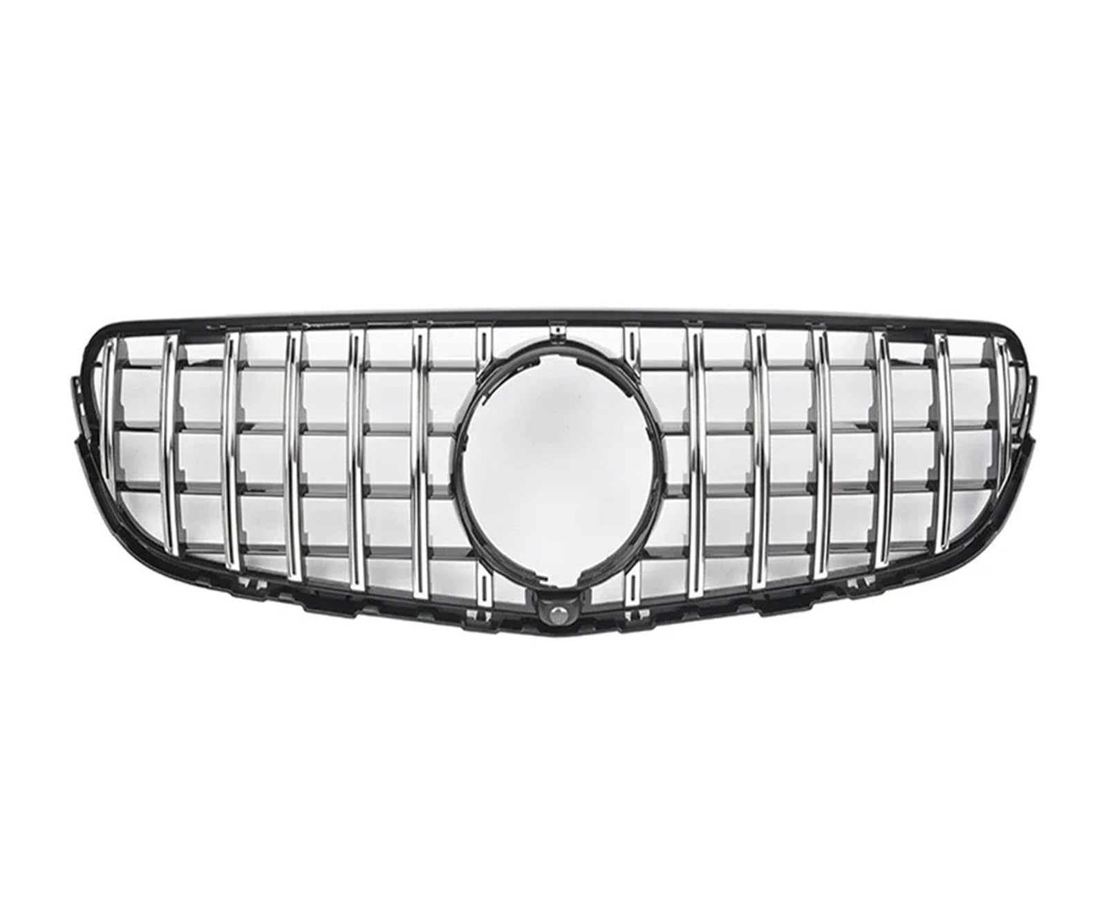 Front Kühlergrille Chrom-Racing-Kühlergrill Im Diamant-Stil Für Benz Für GLC X253 2015–2019 GLC250 GLC300 GLC350e Für Frontstoßstangengitter Im Für GTR-Stil Auto Kühlergrill(GT-Chrome Silver) von HONGYISM