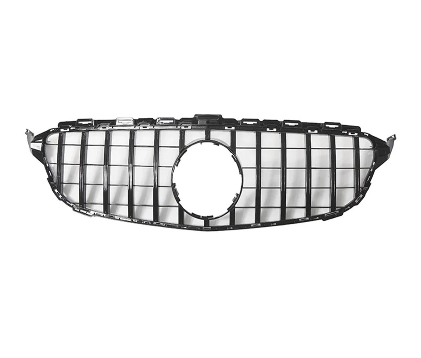 Front Kühlergrille Frontgrill Für Die Stoßstange Für Benz C-Klasse W205 C180 C200 C250 C300 2015 2016 2017 2018, Renngitter Im Chrom-Schwarz-Diamant-Stil Auto Kühlergrill(G-Glossy Black) von HONGYISM