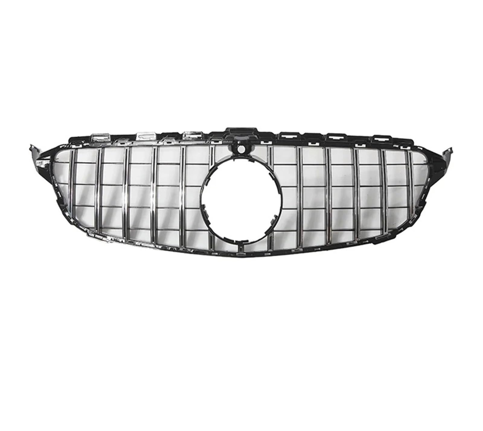 Front Kühlergrille Frontgrill Für Die Stoßstange Für Benz C-Klasse W205 C180 C200 C250 C300 2015 2016 2017 2018, Renngitter Im Chrom-Schwarz-Diamant-Stil Auto Kühlergrill(G-Silver W360) von HONGYISM