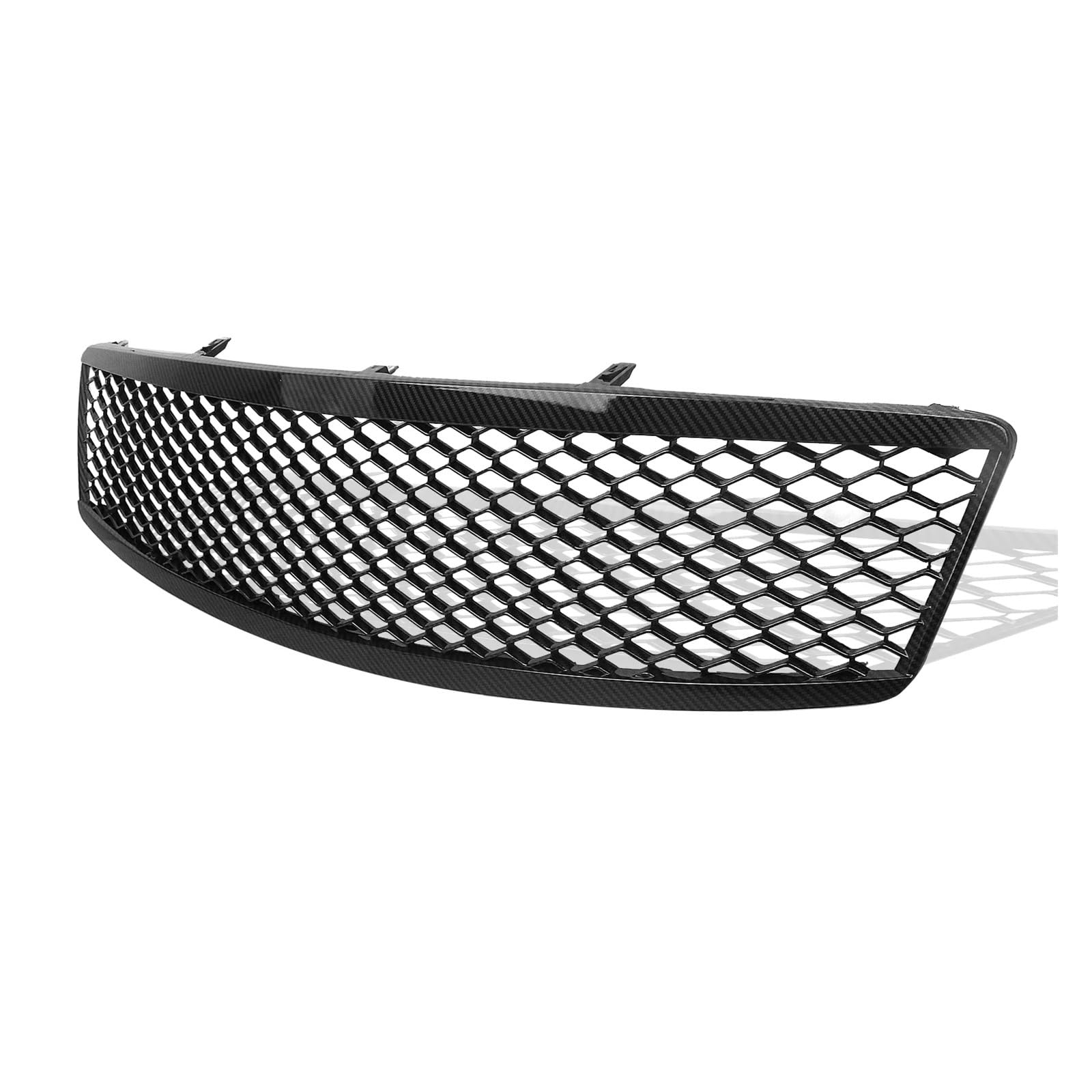 Front Kühlergrille Frontgrill Für Infiniti G35 G37 2007 2008 2009 Limousine 4-türig Matt/schwarz Glänzend Obere Stoßstangenhaube Kühlergitter Renngrills Auto Kühlergrill(Kohlefaser-Optik) von HONGYISM