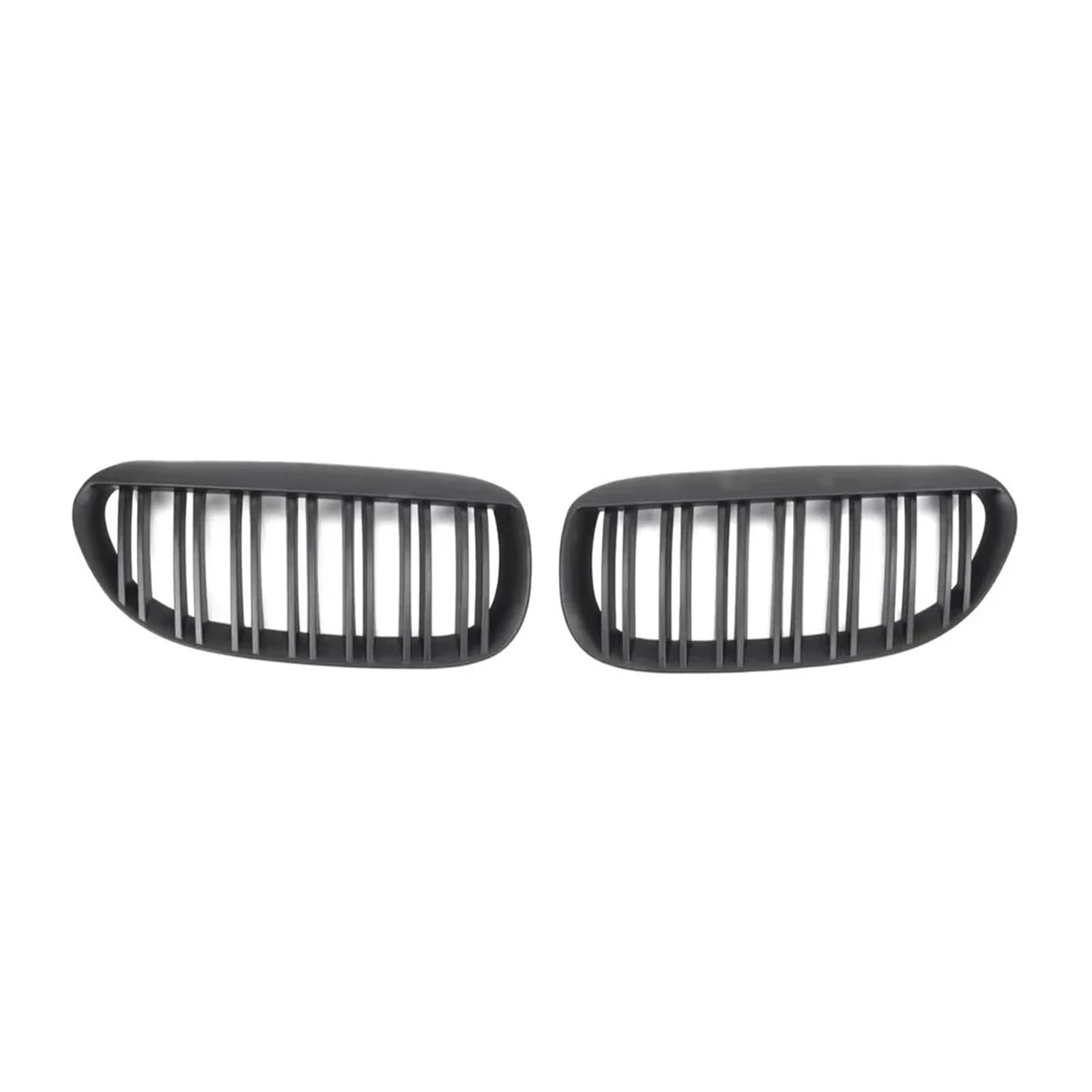 Front Kühlergrille Frontstoßstangen-Gitter Die Haube Für 6er-Serie E63 E64 2004-06 07 08 09 2010 650i Glänzende Doppellamellengitter Mattschwarzer Doppellinienstil Auto Kühlergrill(Double-Matte Black) von HONGYISM