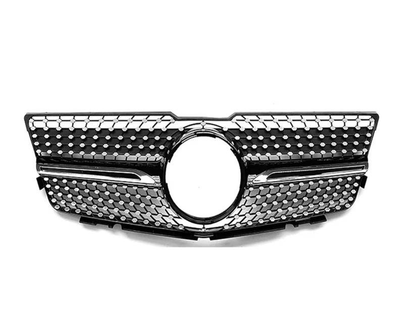 Front Kühlergrille Frontstoßstangengitter Für Benz Für GLK X204 2008-2012 GLK280 GLK300 GLK350 Chrom Silber Für GTR Style Front Racing Grille Auto Kühlergrill(Diamond-Chrome Black) von HONGYISM