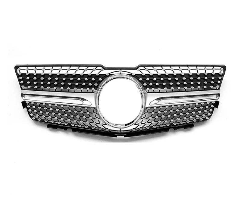 Front Kühlergrille Frontstoßstangengitter Für Benz Für GLK X204 2008-2012 GLK280 GLK300 GLK350 Chrom Silber Für GTR Style Front Racing Grille Auto Kühlergrill(Diamond-Silver) von HONGYISM