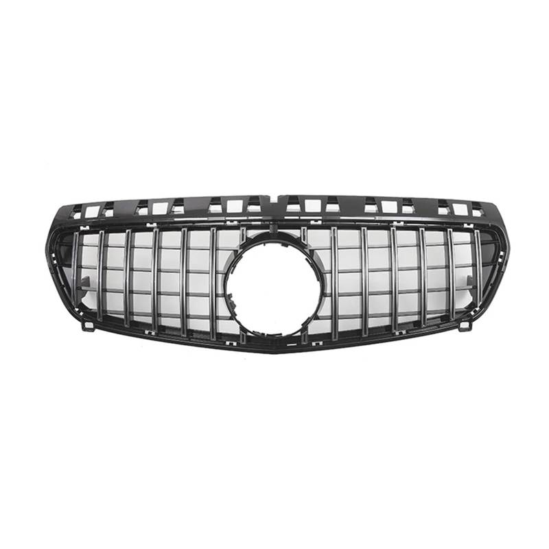 Front Kühlergrille Frontstoßstangengrill Für Benz A-Klasse W176 2013 2014 2015 A180 A200 A250 A45 Für AMG Chrom Black Diamonds Style Grille Schwarz Für GTR Auto Kühlergrill(G-Silver) von HONGYISM