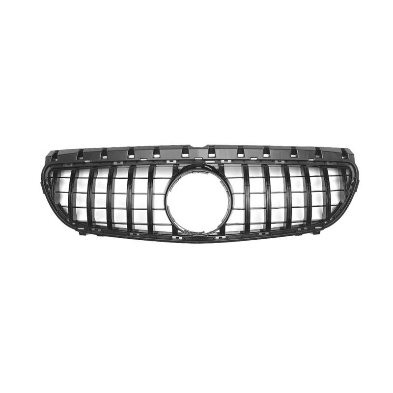 Front Kühlergrille Frontstoßstangengrill Für Benz B-Klasse W246 B180 B200 B250 2015 16 17 18 2019, Chrom-Silber-Diamanten-Stil, Glänzend Schwarz, Für GTR Auto Kühlergrill(G-Black) von HONGYISM