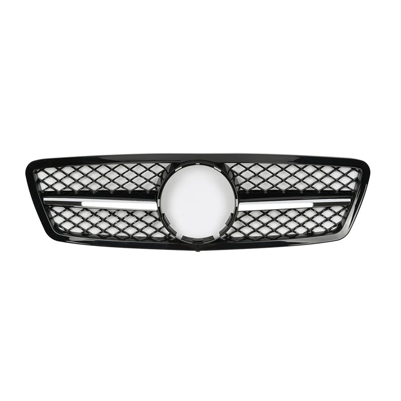 Front Kühlergrille Frontstoßstangengrill Für Benz C-Klasse W203 C200 C240 ​​C320 2001–2007 Chrom-Silber-Diamanten-Stil Schwarz Für GTR-Stil Auto Kühlergrill(A-Chrome 1 Pin) von HONGYISM