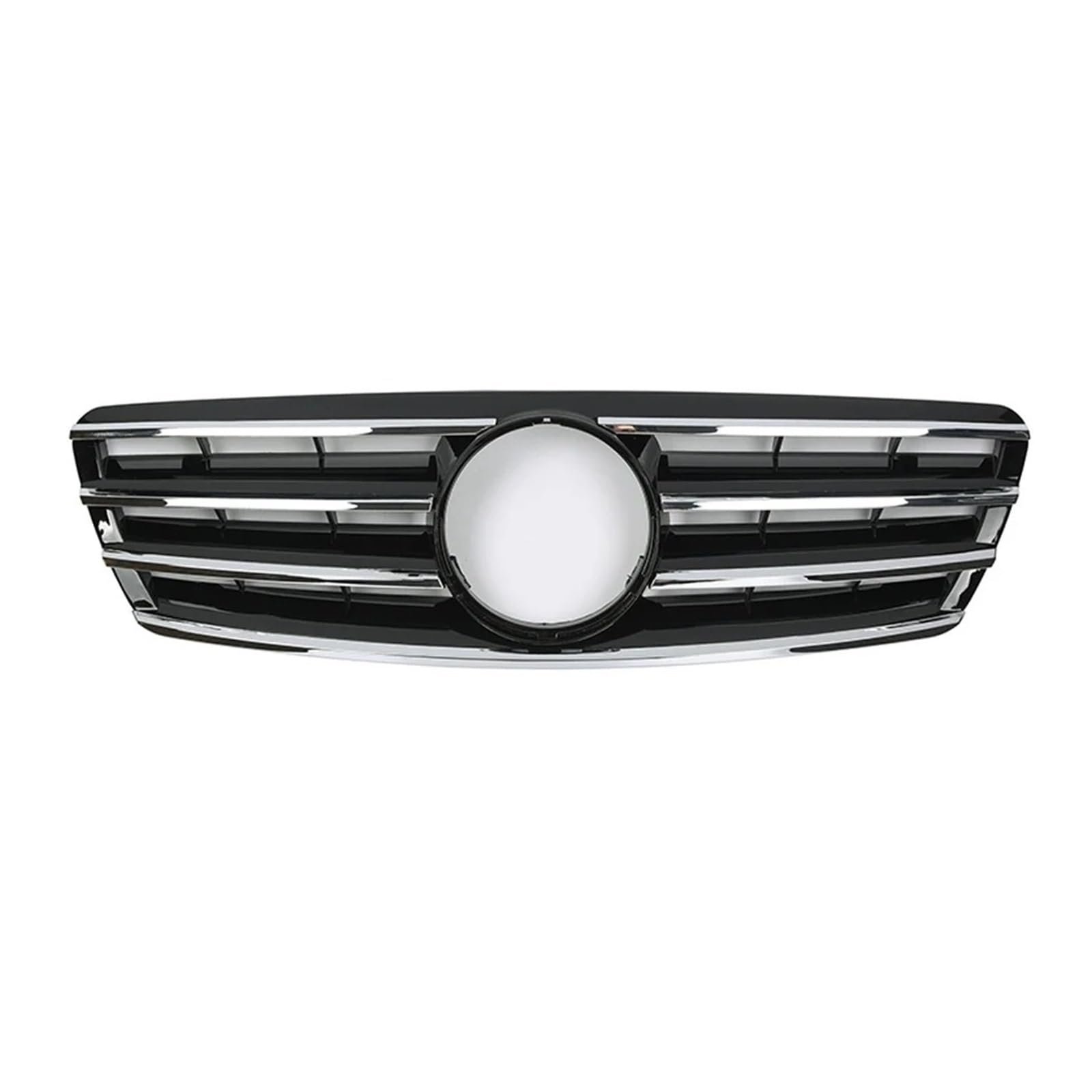 Front Kühlergrille Frontstoßstangengrill Für Benz C-Klasse W203 C200 C240 ​​C320 2001–2007 Chrom-Silber-Diamanten-Stil Schwarz Für GTR-Stil Auto Kühlergrill(Sport-Chrome Black) von HONGYISM