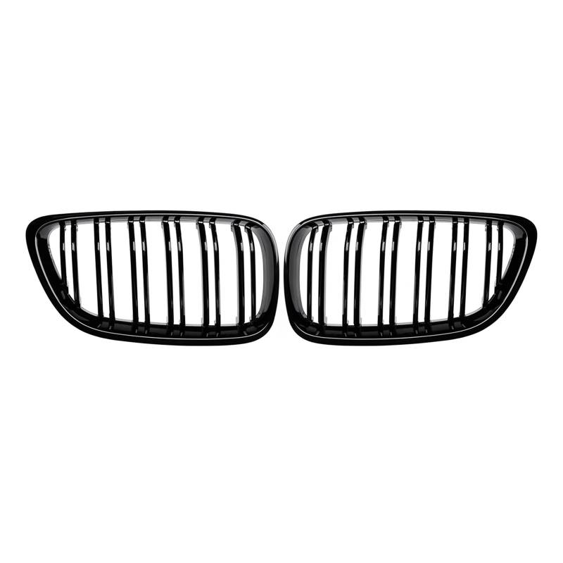 Front Kühlergrille Für 2er F22 F23 F87 Für M2 2014 15 16 17 2018 Auto-Frontstoßstangengitter Nieren-Racing-Grill Doppellamellengrill Glanzschwarz Auto Kühlergrill von HONGYISM