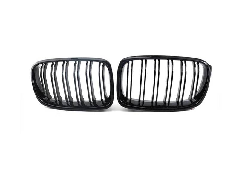 Front Kühlergrille Für 3er F30 F31 F35 2011 2012 2013–2019 Frontstoßstange Nierengrill Doppellamellen Racing Sport Grille Autozubehör Auto Kühlergrill(Double Line Black) von HONGYISM