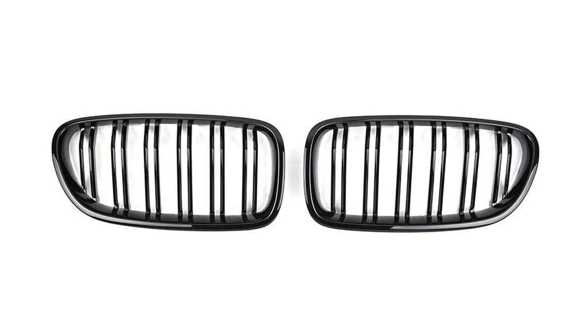 Front Kühlergrille Für 5 Series F10 F11 F18 520d 530d 540i 2010-2017 Auto Glanz Schwarz Nierengrill Doppellamellen Racing Grill Ersatzteil Auto Kühlergrill(Glossy Black) von HONGYISM