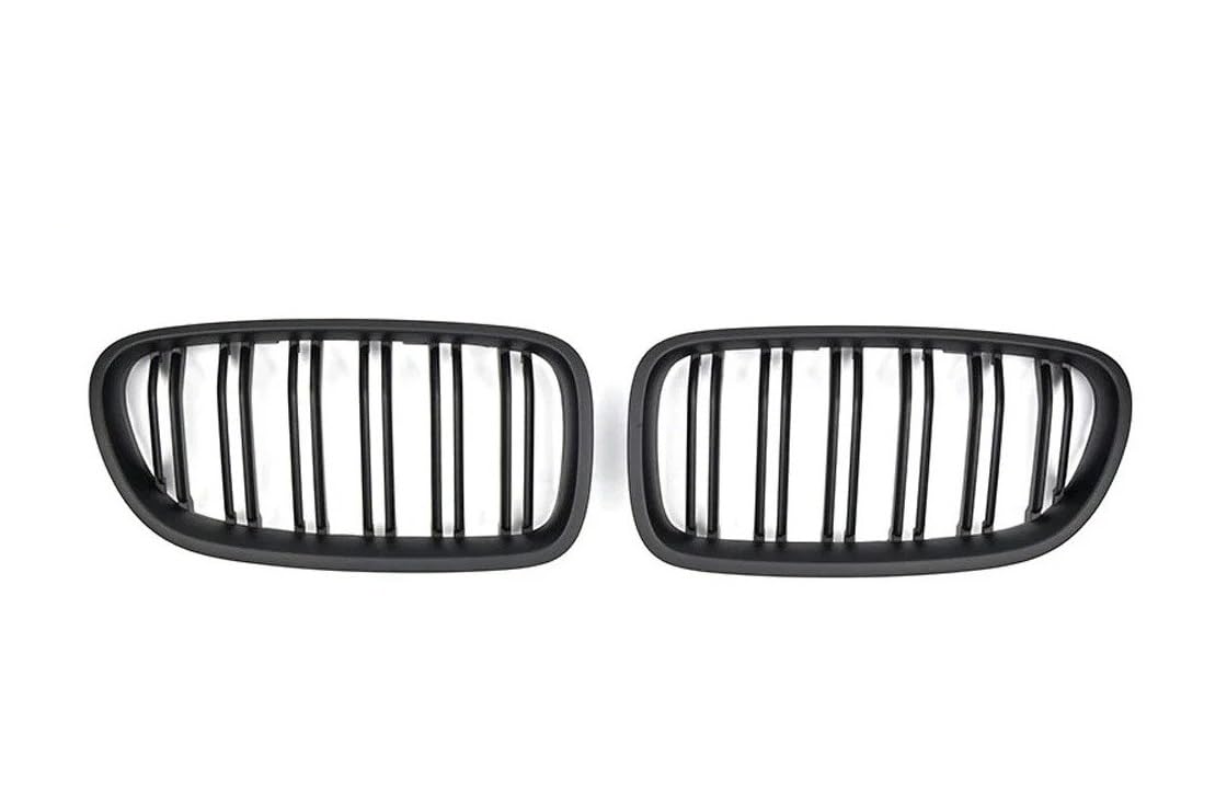 Front Kühlergrille Für 5 Series F10 F11 F18 520d 530d 540i 2010-2017 Auto Glanz Schwarz Nierengrill Doppellamellen Racing Grill Ersatzteil Auto Kühlergrill(Matt-schwarz) von HONGYISM