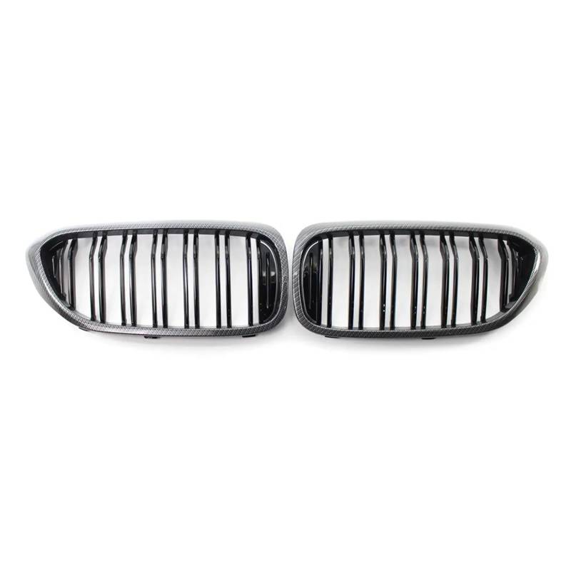 Front Kühlergrille Für 5 Series Für M5 G30 G31 520i 530i 540i ABS 2016 2017 2018 2019 2-Lamellen Glanz Schwarz Front Nierengrill Frontstoßstangengrill Auto Kühlergrill(Kohlefaser) von HONGYISM