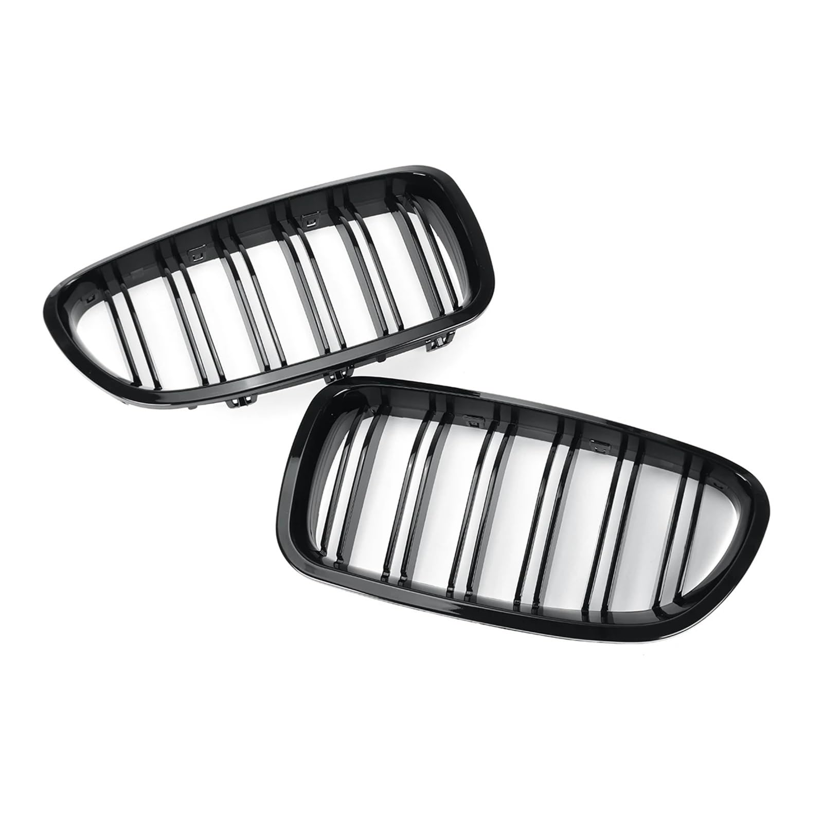 Front Kühlergrille Für 5er F10 F11 F18 2010 2011 2012 2013 2014 2015 2016 2017 Dual Line Racing Grills Glänzend Schwarz Vorne Nieren-Doppellamellen-Grill Auto Kühlergrill von HONGYISM