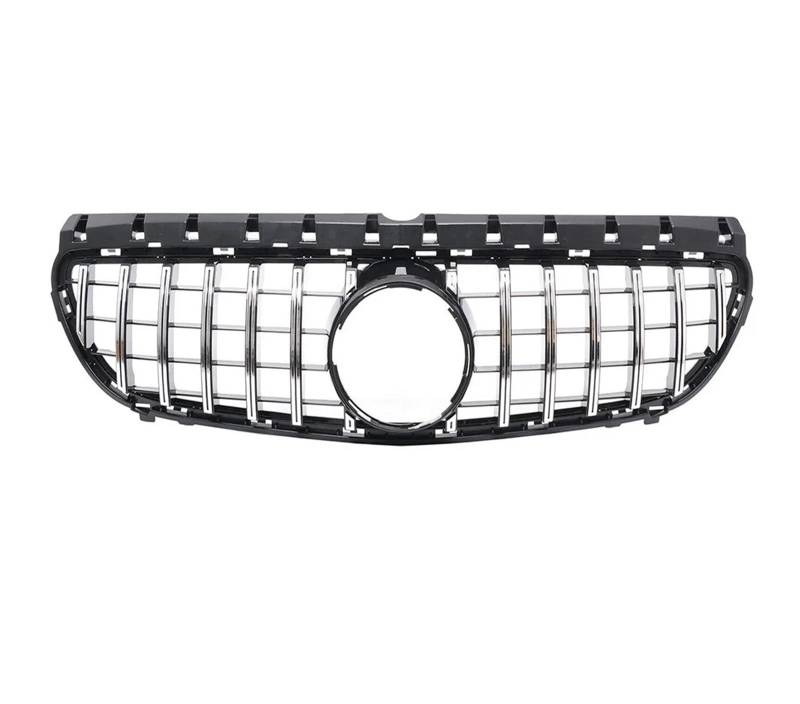 Front Kühlergrille Für Benz B-Klasse W246 B180 B250 2015 2016 2017 2018 2019 Für GTR-Stil Frontstoßstangengitter Chrome Diamonds Style Grille Auto Kühlergrill(Chrome Silver) von HONGYISM