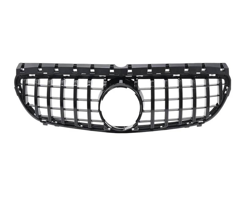 Front Kühlergrille Für Benz B-Klasse W246 B180 B250 2015 2016 2017 2018 2019 Für GTR-Stil Frontstoßstangengitter Chrome Diamonds Style Grille Auto Kühlergrill(Glossy Black) von HONGYISM