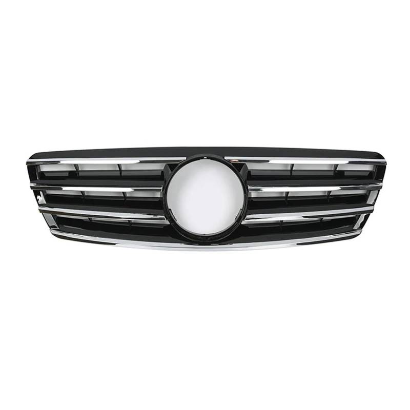 Front Kühlergrille Für Benz C-Klasse W203 C200 C240 ​​C320 2001-2007 Chrom Silber Diamanten Stil Kühlergrill Schwarz Für GTR Stil Front Stoßstange Grille Auto Kühlergrill(Sport-Chrome Black) von HONGYISM