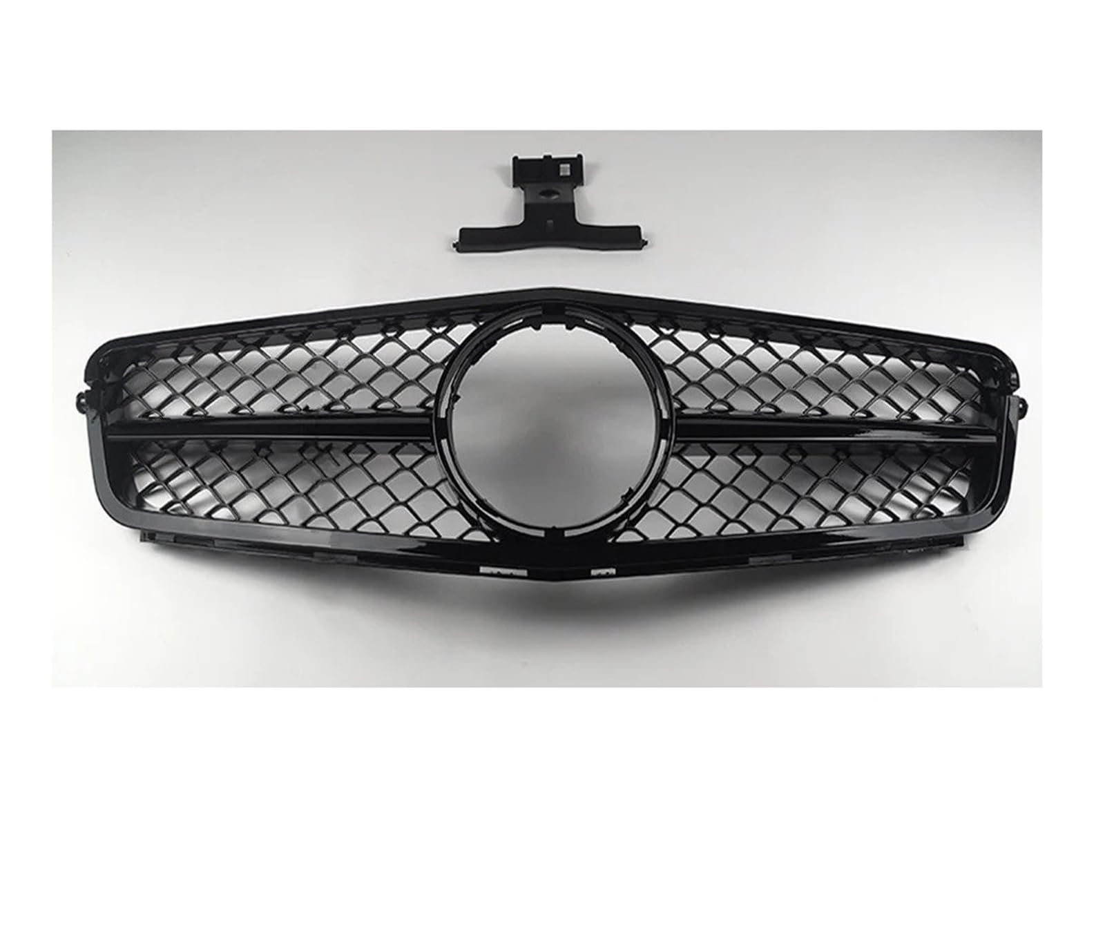 Front Kühlergrille Für Benz C Klasse W204 C43 2007 08 09 10 11 12 13 2014 Facelift Sport Fronthaube Grille Racing Stoßstange Grill Sport Für AMG Stil Refit Upgrade Auto Kühlergrill(Glossy Black) von HONGYISM