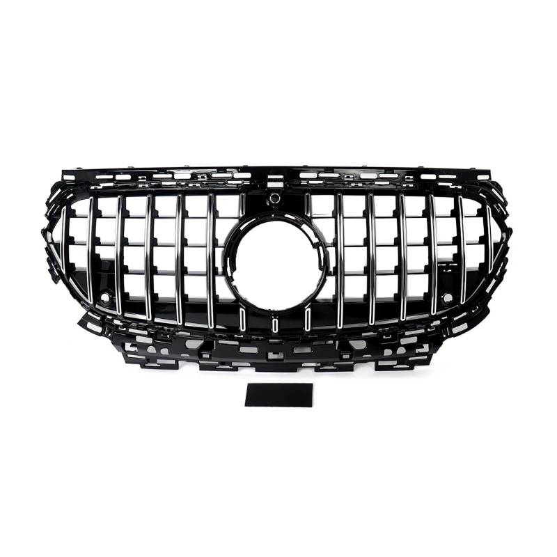 Front Kühlergrille Für Benz E-Klasse W214/V214 Für GT-Style-Kühlergrill Für E200 E350 E450 2024 2025 Frontstoßstangengrill-Grillabdeckungssatz Auto Kühlergrill(Chrome Black) von HONGYISM