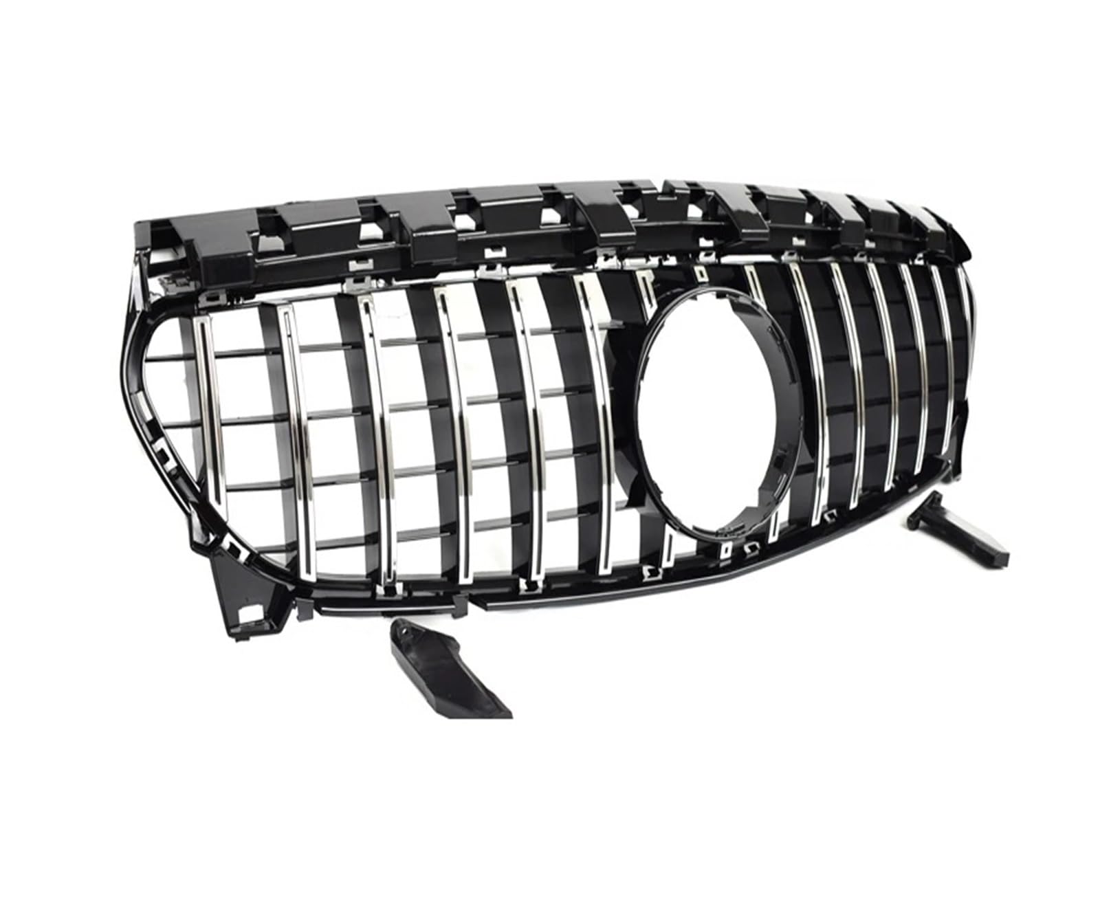 Front Kühlergrille Für Benz Für CLA-Klasse X117 Für Shooting Für Brake C117 Für Coupe 2013-2018 CLA250 CLA200 CLA180 2020-CLA-45 Für GTR Style Frontgrill Auto Kühlergrill(Silber) von HONGYISM