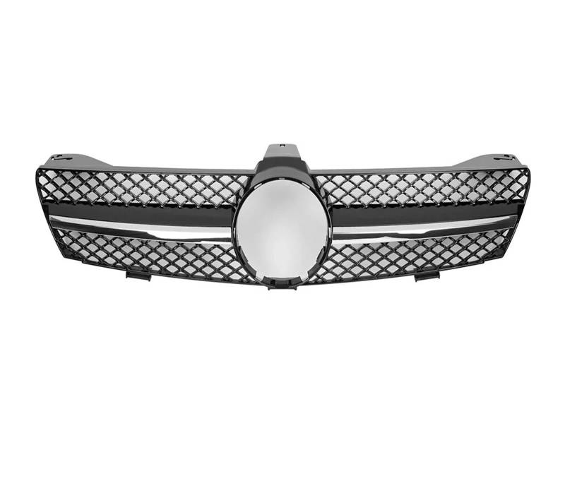 Front Kühlergrille Für Benz Für CLS W219 CLS350 CLS500 2005-2008 Vorne Glänzend Schwarz Für GTR Stil Racing Grille Diamanten Stil Stoßstange Gitter Auto Kühlergrill(A-Chrome Black) von HONGYISM