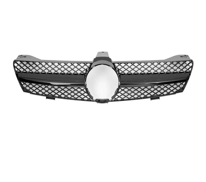 Front Kühlergrille Für Benz Für CLS W219 CLS350 CLS500 2005-2008 Vorne Glänzend Schwarz Für GTR Stil Racing Grille Diamanten Stil Stoßstange Gitter Auto Kühlergrill(A-Glossy Black) von HONGYISM