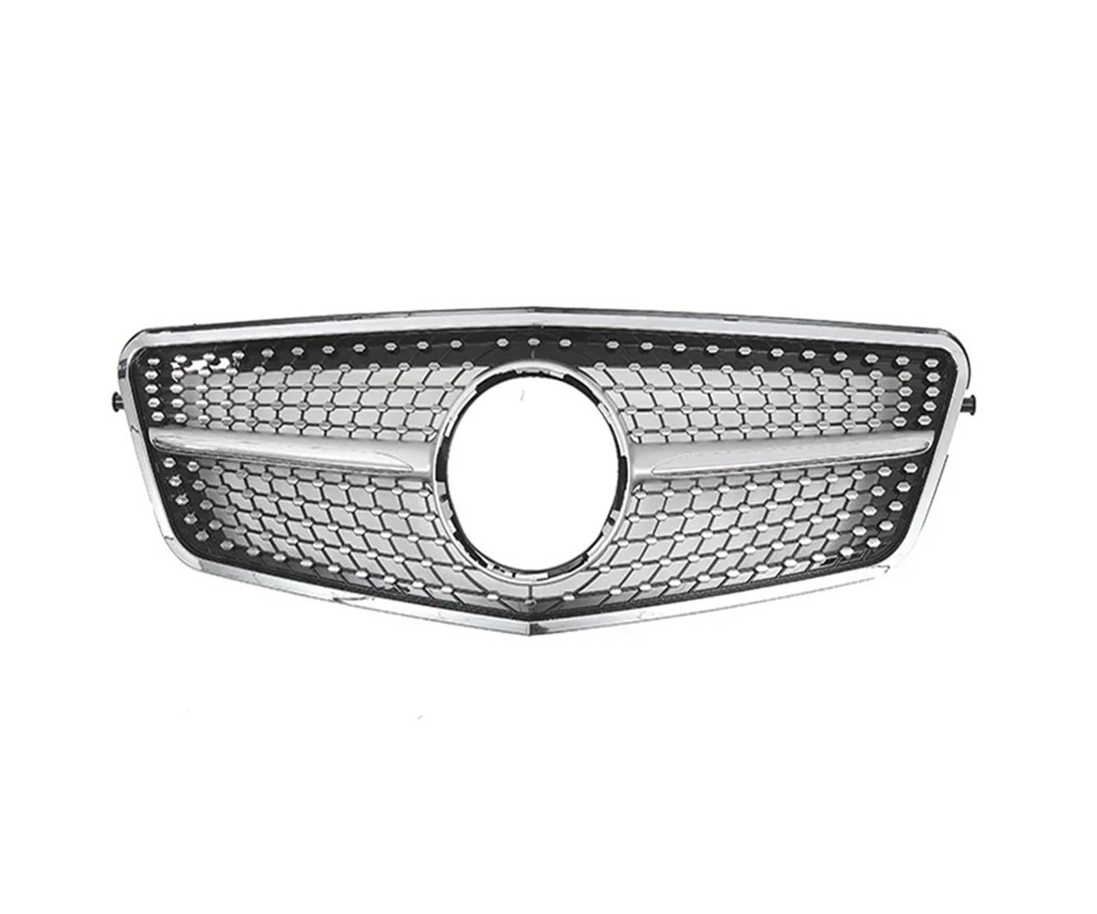 Front Kühlergrille Für Benz Für E-Klasse W212 E550 E350 E63 2010 2011 2012 2013 Racing Grill Style Frontstoßstangengrill Schwarzer Kühlergrill Auto Kühlergrill(Diamonds Silver) von HONGYISM